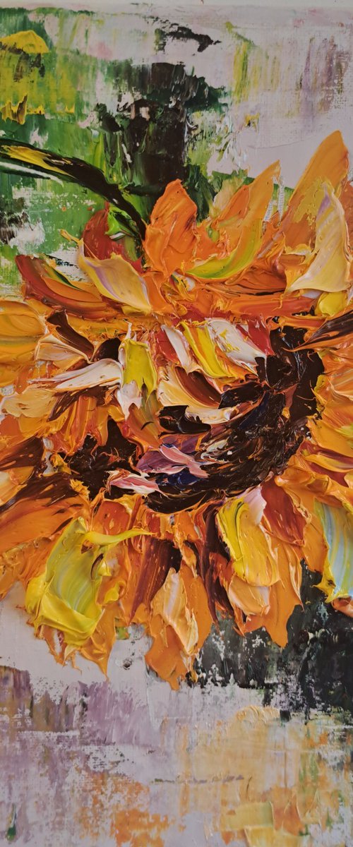 Sunflower impasto by Oksana Fedorova