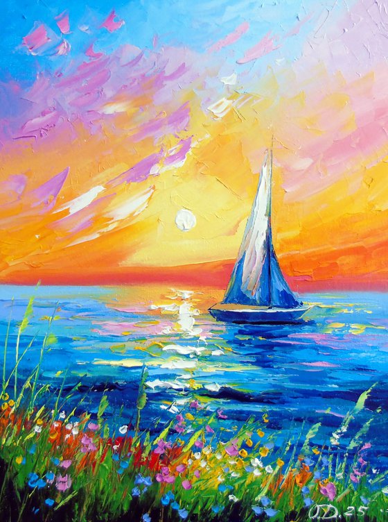 Dawn and sailboat