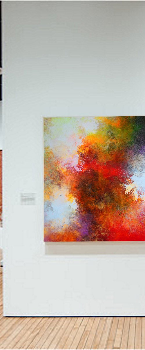 120x120cm / extra large painting / Alex Senchenko © 2019 / Chaos by Alex Senchenko