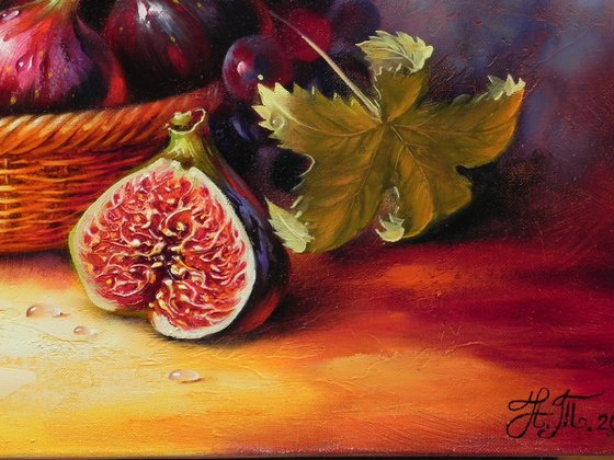 "Fruits" Oil on canvas Original art Kitchen decor