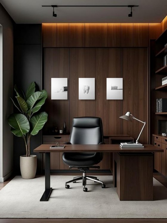 triptych “Dentist” (from "PWF" series)