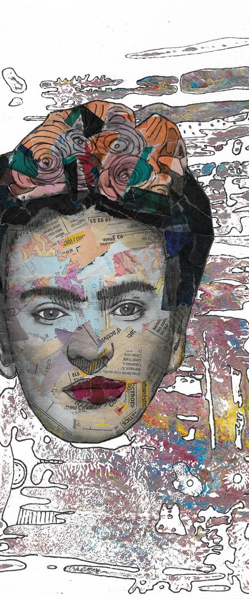 Portrait of Frida Kahlo # 75 by Pavel Kuragin