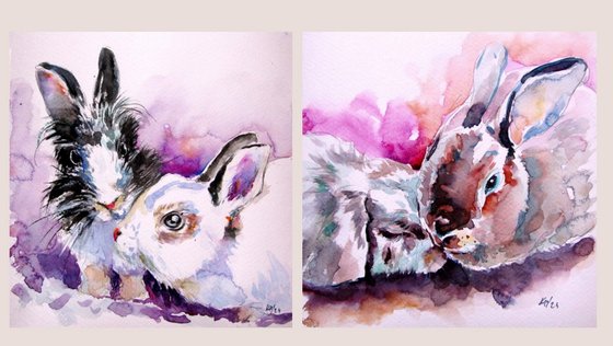 Cute rabbits collection