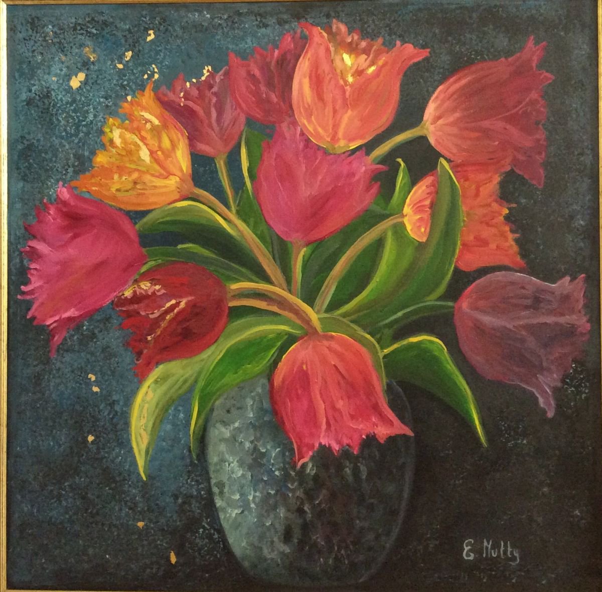 A vase of tulips by Elisabetta Mutty