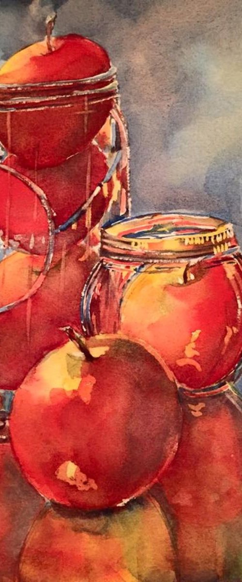 Apples in a Jar by Bronwen Jones