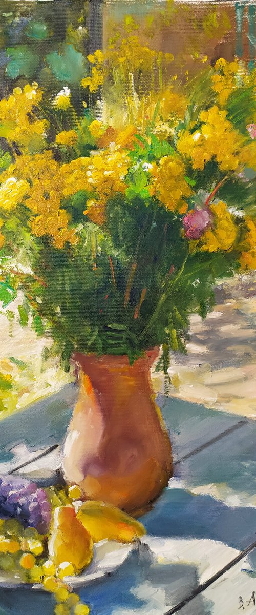 Flowers and grapes by Valentina Andrukhova