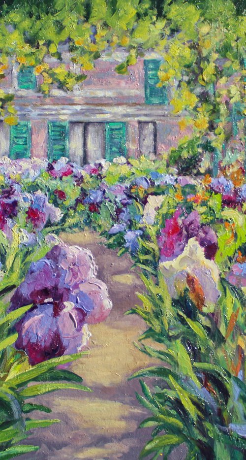 Monet's Home And Iris Garden At Giverny by Kristen Olson Stone