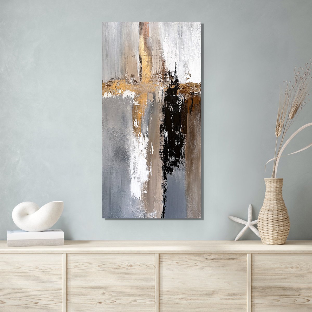 Golden Reflections By Tatiana Malinovscaia, 16 X 31, Artwork For Sale On Artfinder