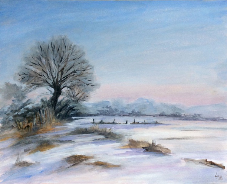 Winter Acrylic Painting By Linda Bartlett Artfinder