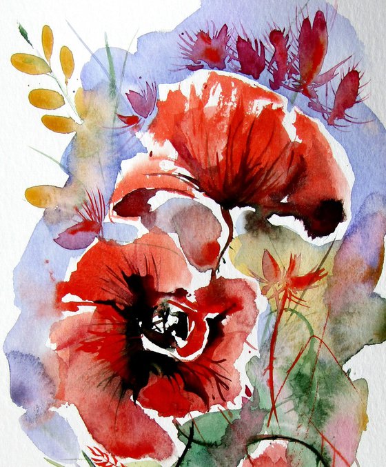 Playful poppies VI