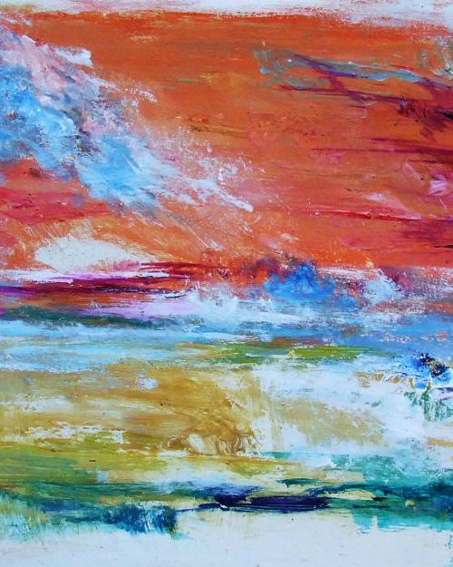 Lost in Orange Heaven/ Abstract by Anna Sidi-Yacoub