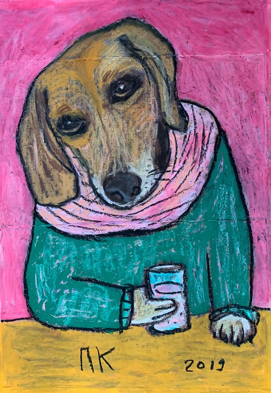 Drinking dog #76