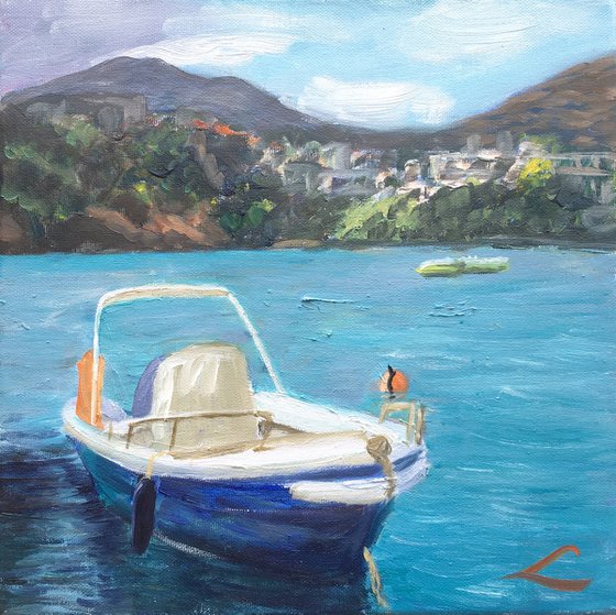 Cretan Bali beach boat