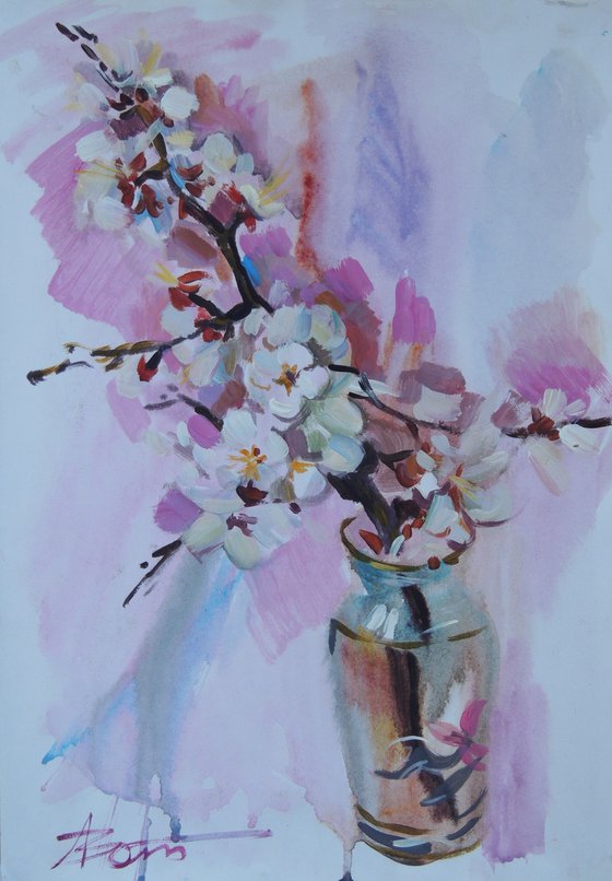 "Blossoming Apricot Branch"