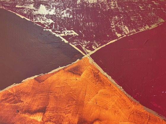 Gilded Currents 50x90х2 cm