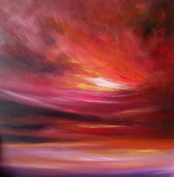 Compassion - Skyscape, XL, Large, Square, Painting, STUNNING, WARM