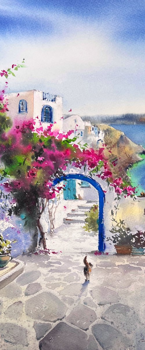 Greek Dreams of Bougainvillea by Eugenia Gorbacheva