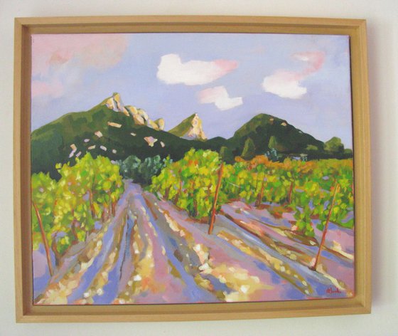 Vineyards in Languedoc, lanscape painting