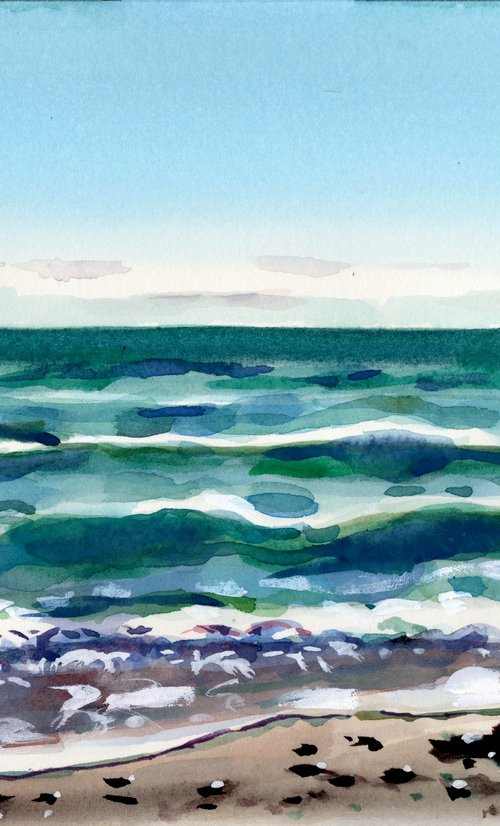 Beach sketch by Paul Gurney