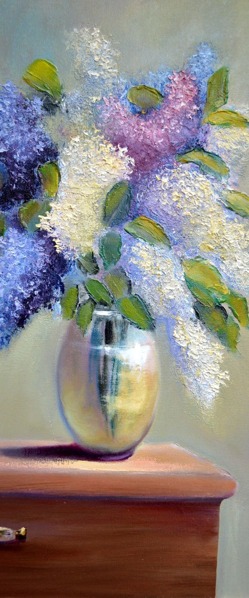 Lilac on the chest of drawers by Elena Lukina
