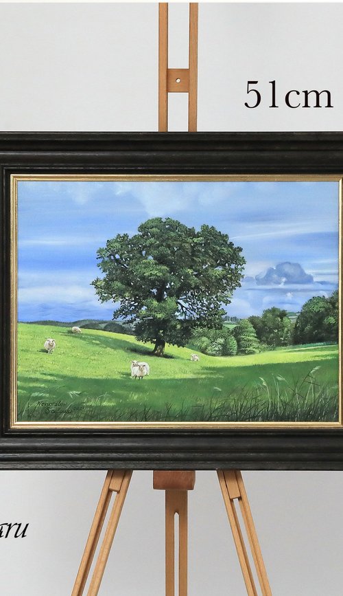 Irish Green Hills Original Oil Painting by Veaceslav Salaru