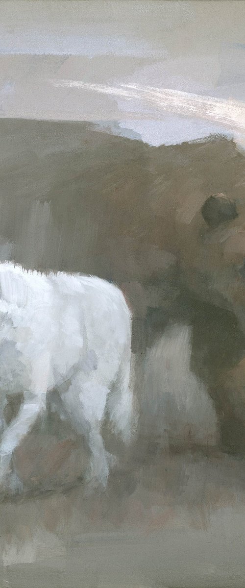 White Wolf, Brown Bear by Steve Mitchell