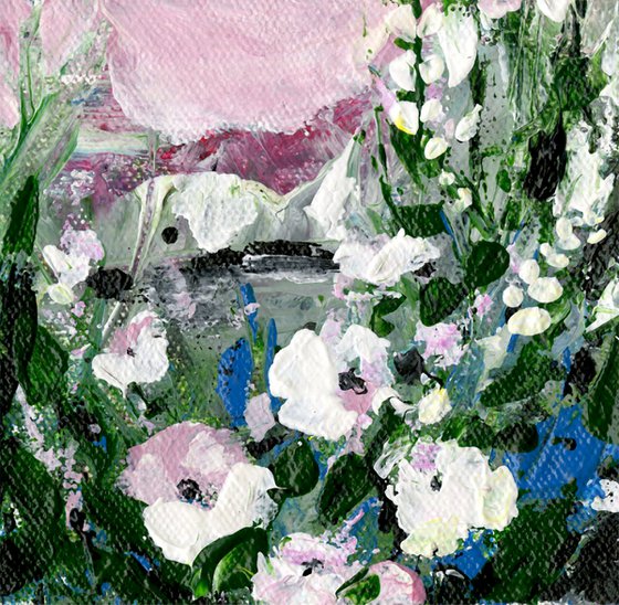 Blush Meadow - Flower Painting by Kathy Morton Stanion