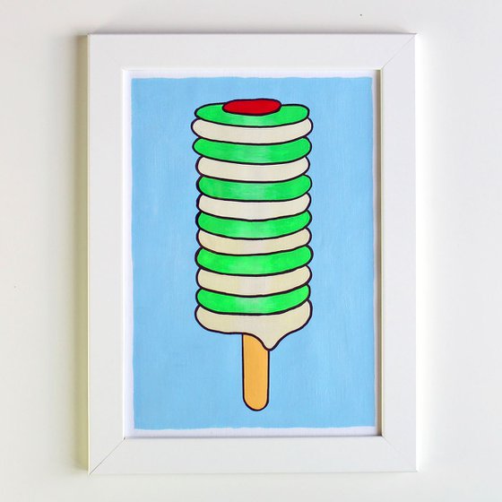 Twister Lolly - Pop Art Painting On A4 Paper (Unframed)