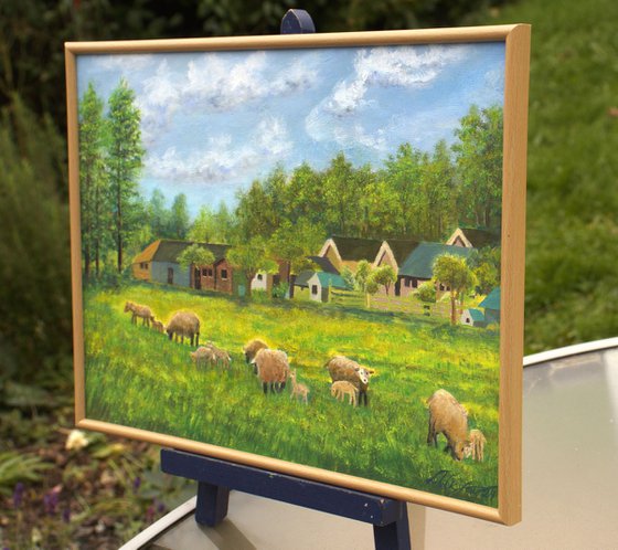 Countryside with sheep