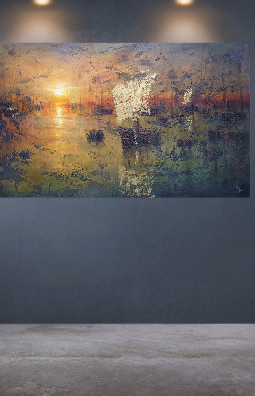 " Harbor of destroyed dreams - Hidden Wounds " (W 100 x H 60 cm) SPECIAL PRICE!!! by Ivan  Grozdanovski