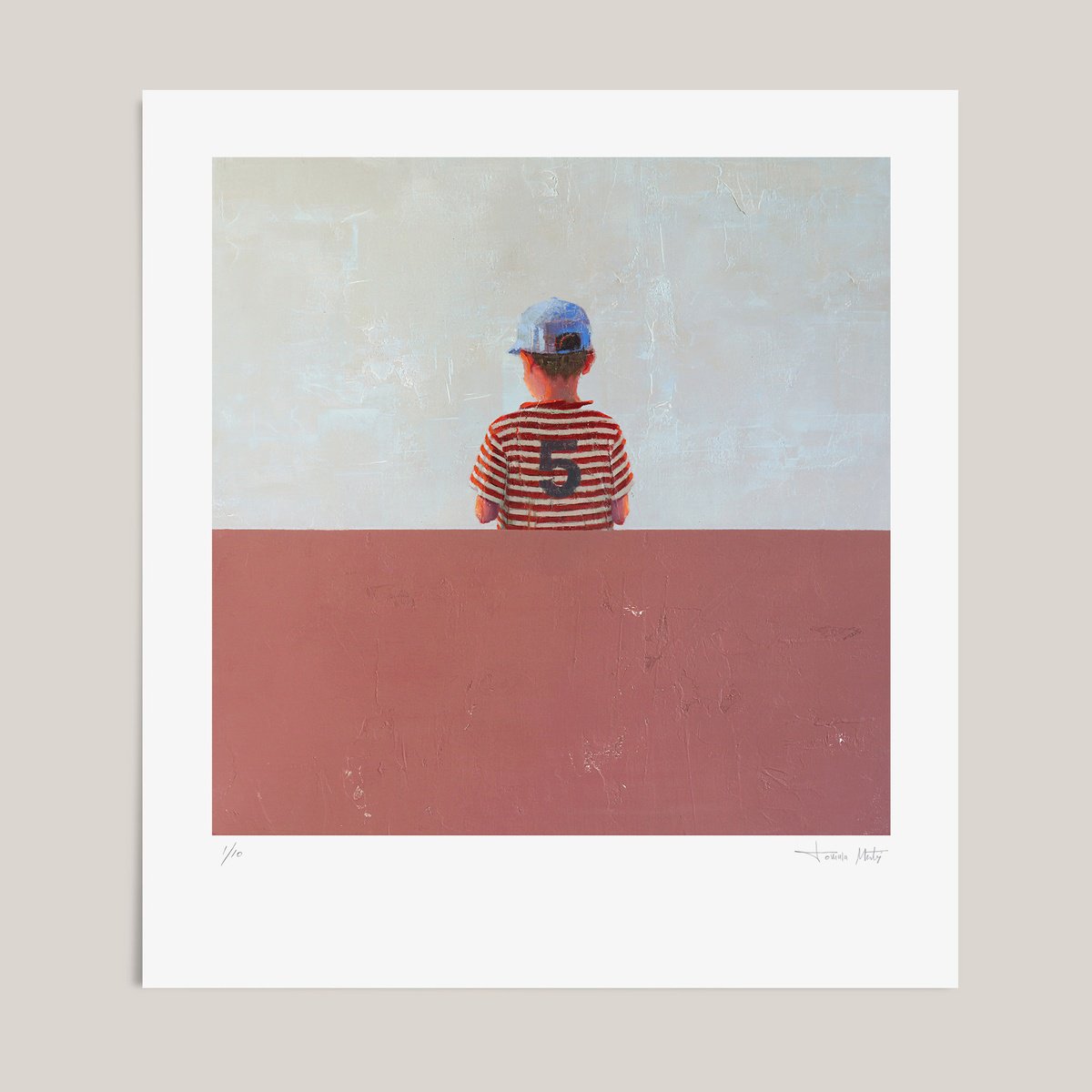 Expressive Portrait Giclee Print By Tomasa Martin, 22 X 24", Private Time Xiv, Original Artwork