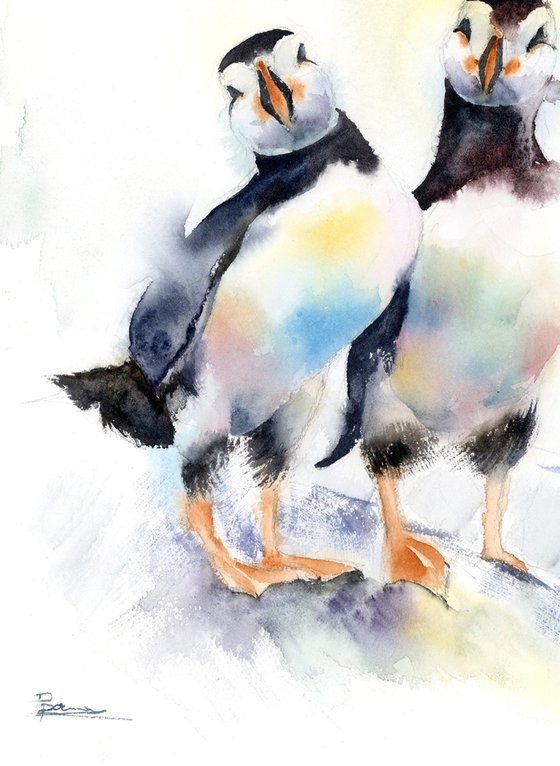 Puffin Diptych