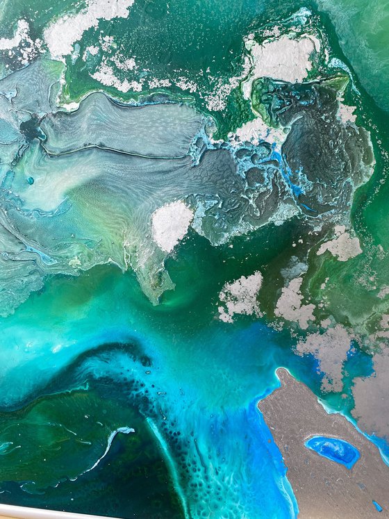 Emerald Ocean – Green Abstract