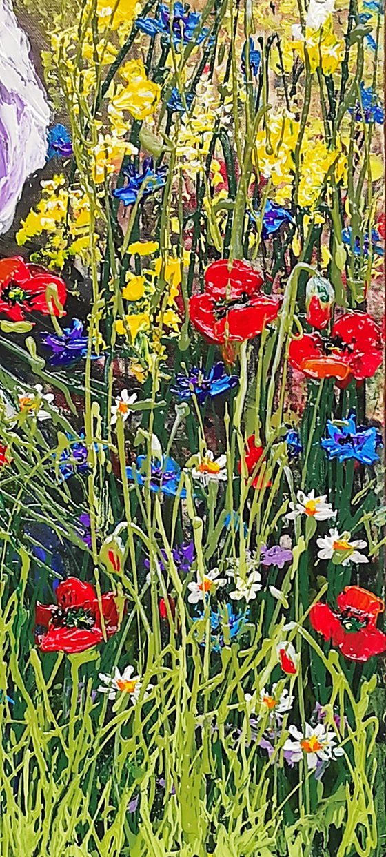 "Bunch of happiness"70x100x2cm Original acrylic painting on canvas,ready to hang