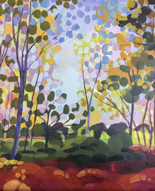 Bursts of Light and Leaves by Hannah Bruce