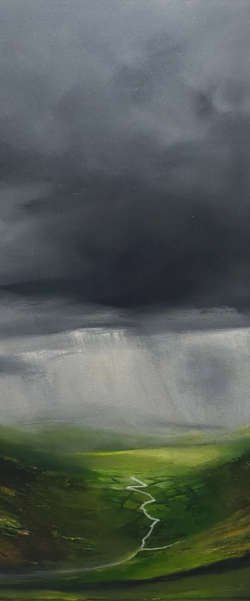 Illuminated Valley, Original oil painting by Nella Alao