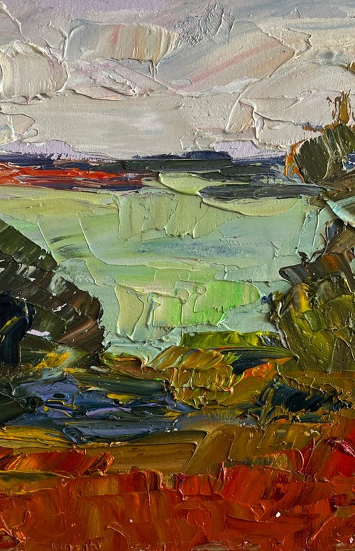 Autumn Days by the River by Boris Serdyuk