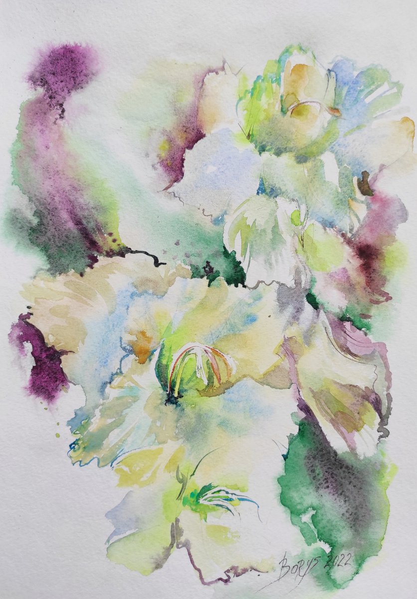 Surprise - original artwork, abstract watercolors by Tetiana Borys