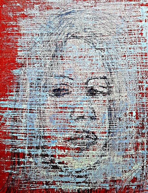 Sarah (n.282) - 60 x 80 x 2,50 cm - ready to hang - acrylic painting on stretched canvas by Alessio Mazzarulli
