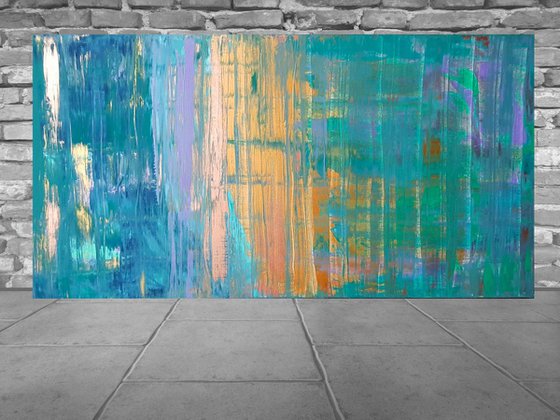 Discover the Truth - Large two layer palette knife painting