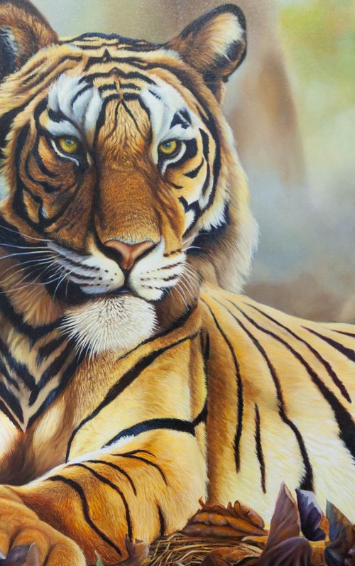"Resting Tiger — Hyperrealistic Wildlife" by Norma Beatriz Zaro