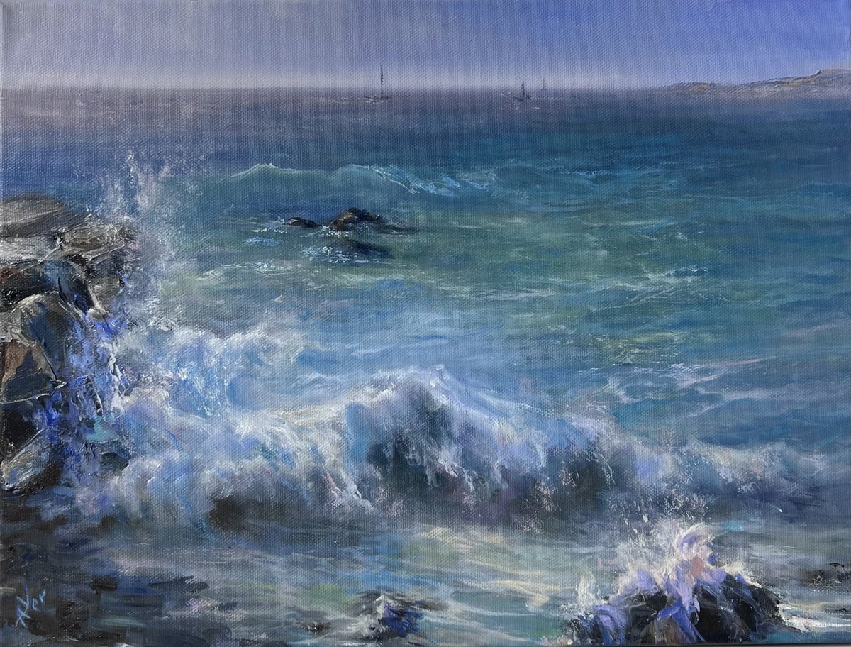 Photorealistic Landscape Oil Painting By Alesia Yeremeyeva, 16 X 12, Happy Summer, Original Artwork