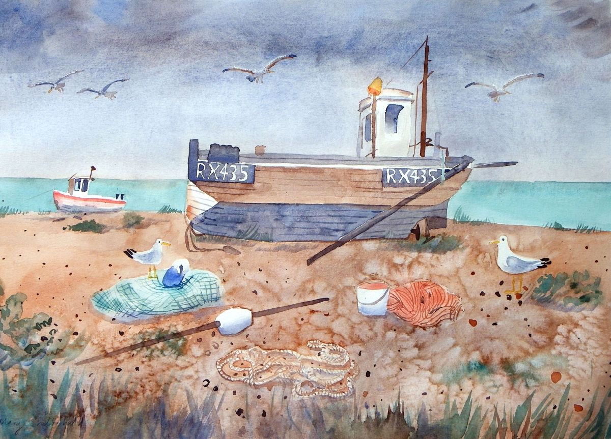 Boats by the Sea by Mary Stubberfield