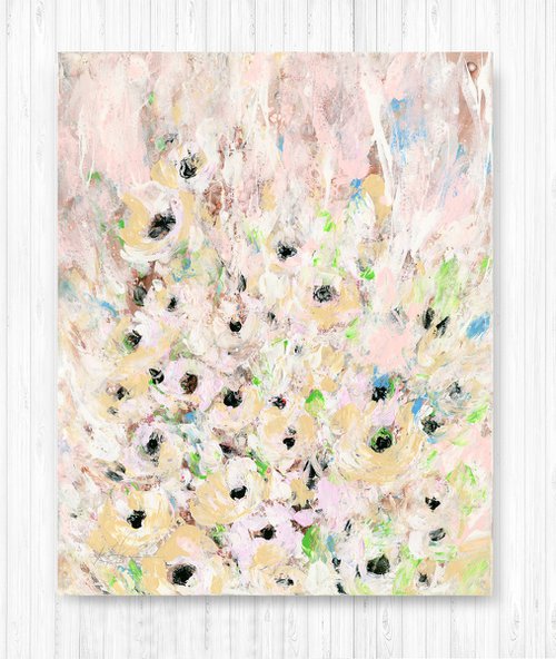 Tranquility Blooms 41 - Floral Painting by Kathy Morton Stanion by Kathy Morton Stanion