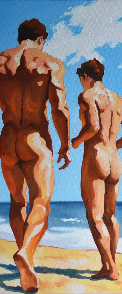 "Coastal Shadows" - Male figure by Goodvin Nerko