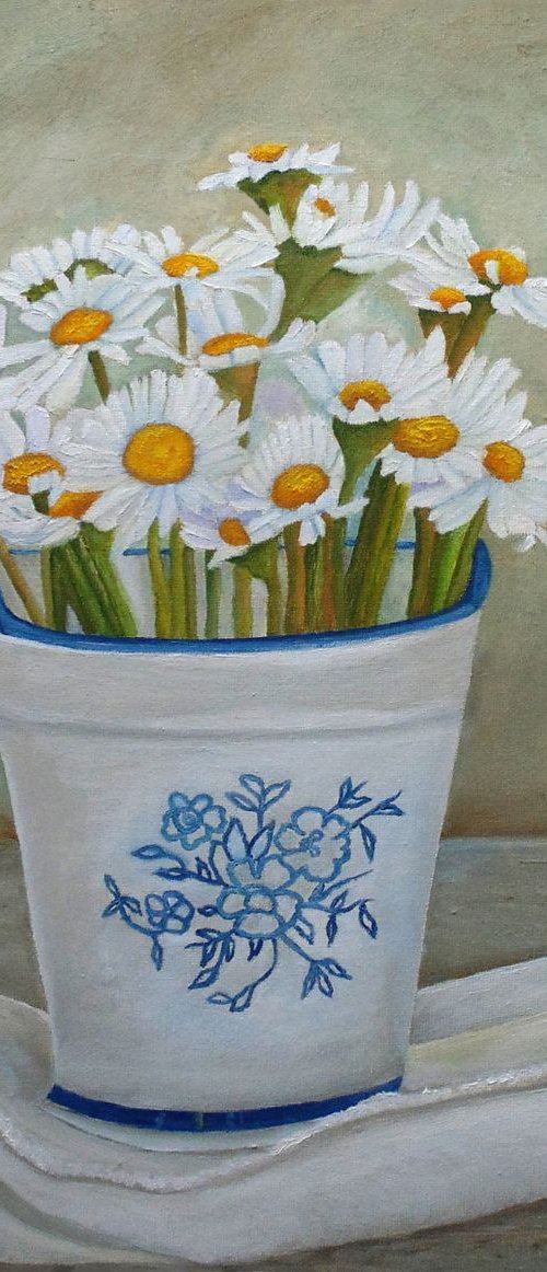 Daisies and Porcelain by Angeles M. Pomata