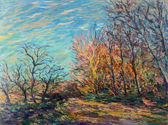 Autumn landscape (Hommage to Alfred Sisley)
