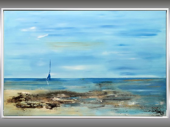Beloved - Abstract Art - Acrylic Painting - Canvas Art - Framed Painting - Abstract Sea Painting - Ready to Hang