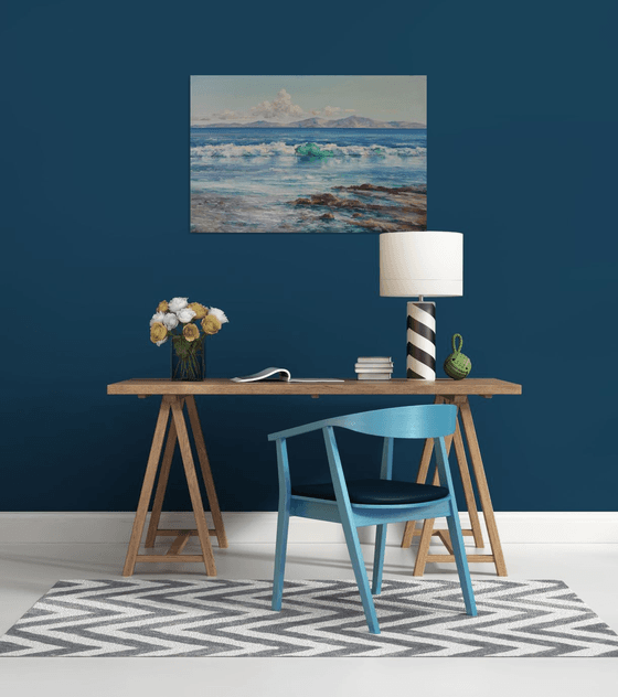 Sea waves(60x90cm, oil painting)