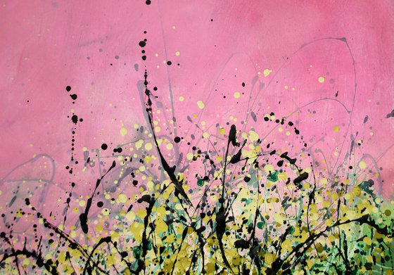 Silence In The Air #2 - Extra large original floral painting